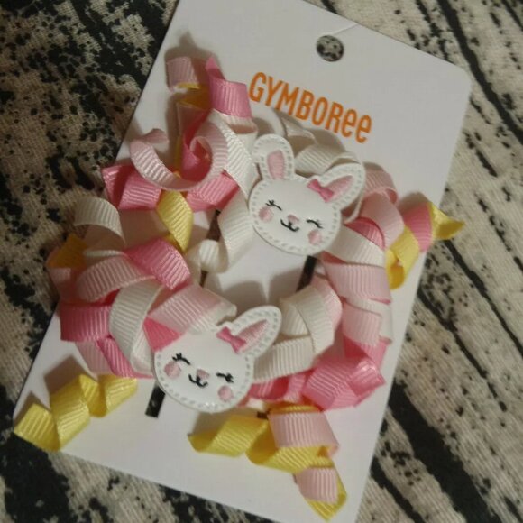 Gymboree Spring Celebrations Easter Bunny Hair Clips Size 3 4 5 6 7 NWT - Picture 1 of 3